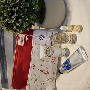 L'Occitane Deluxe samples and bag